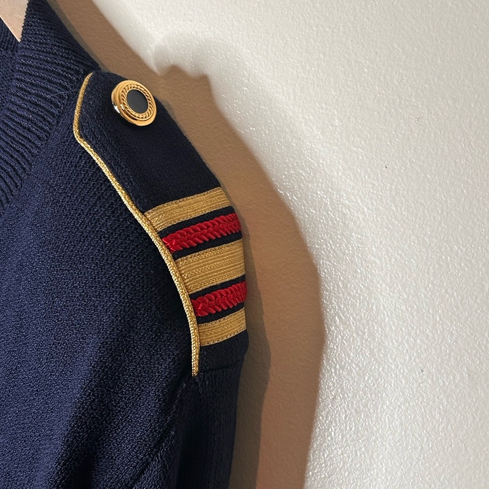 St. John Sportswear  Navy Nautical Cardigan Blazer - Picture 4 of 10